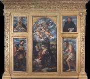 Girolamo Romanino Polyptych of the Nativity,with Saints Alexander,Jerome,Gaudioso and Filippo Benizzi china oil painting reproduction